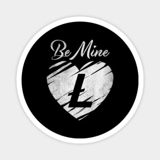 Valentine Be Mine Litecoin LTC Coin To The Moon Crypto Token Cryptocurrency Blockchain Wallet Birthday Gift For Men Women Kids Magnet